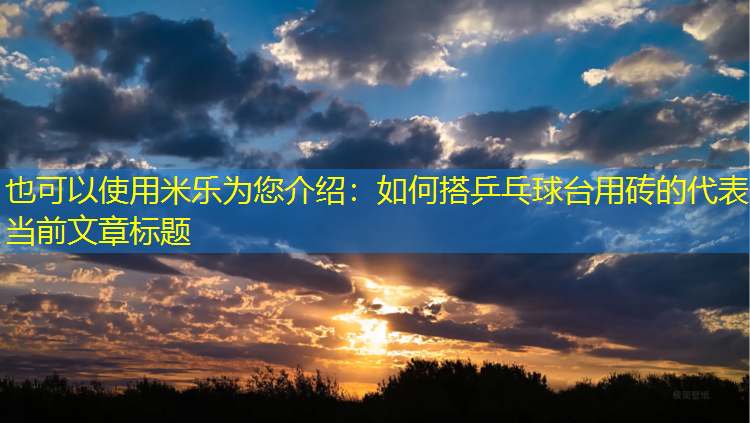 如何搭乒乓球台用砖的 如何搭乒乓球台用砖的